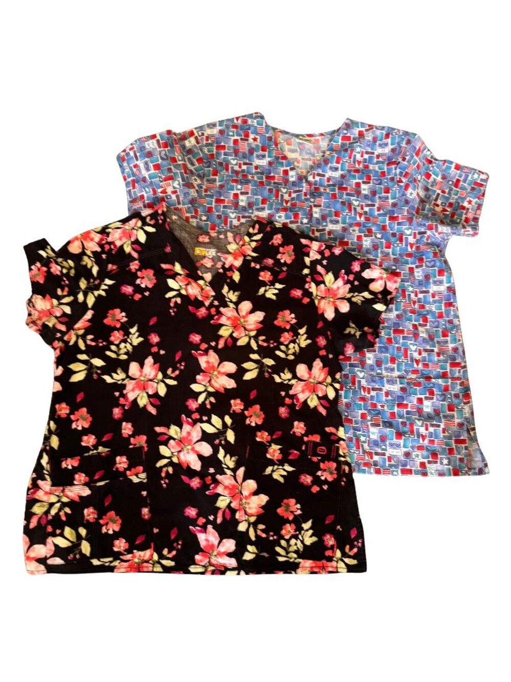 Bundle of 2 Women's XL Scrub Tops!